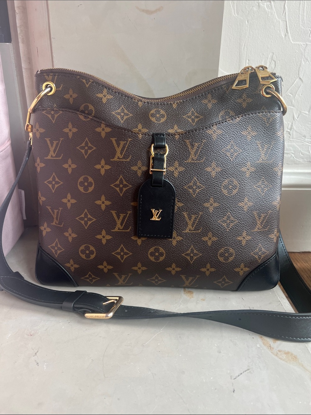 Louis Vuitton Monogram Odeum MM Noir Crossbody Bag